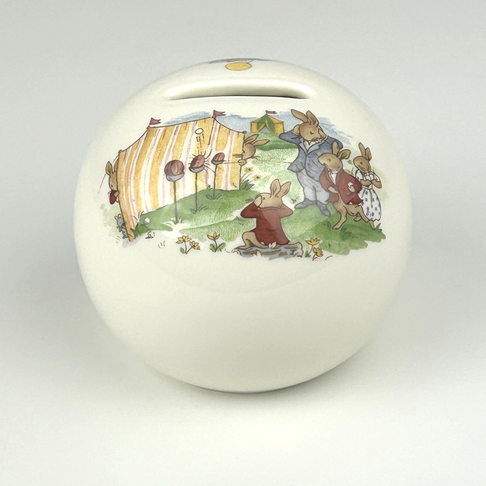 Royal Doulton Bunnykins Circus Money Bank 3" Vintage Coin Bank